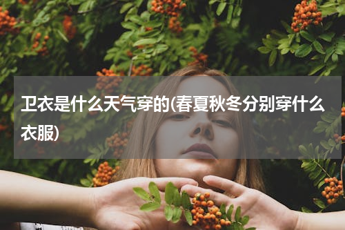 卫衣是什么天气穿的(春夏秋冬分别穿什么衣服)